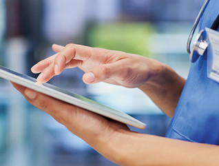 nurse with tablet