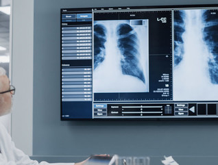 Healthcare staff review x-ray